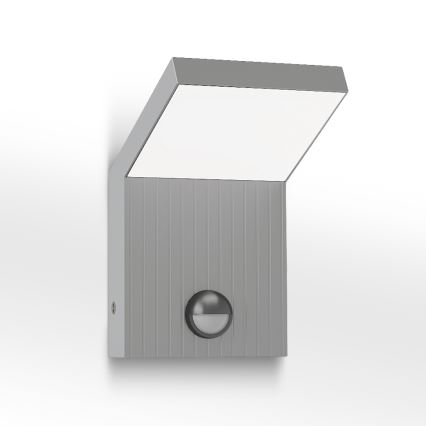 Brilagi - LED välisseinavalgusti liikumisanduriga RIANO LED/8W/230V hõbedane IP65