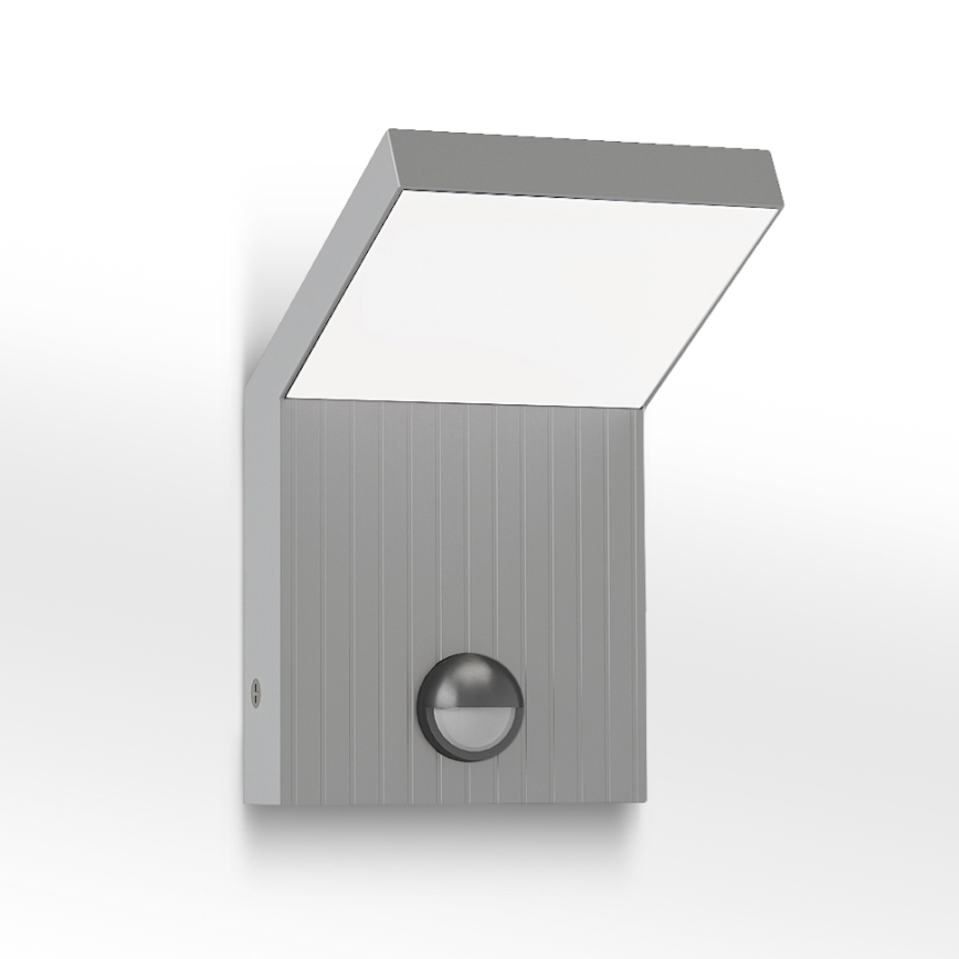 Brilagi - LED välisseinavalgusti liikumisanduriga RIANO LED/8W/230V hõbedane IP65
