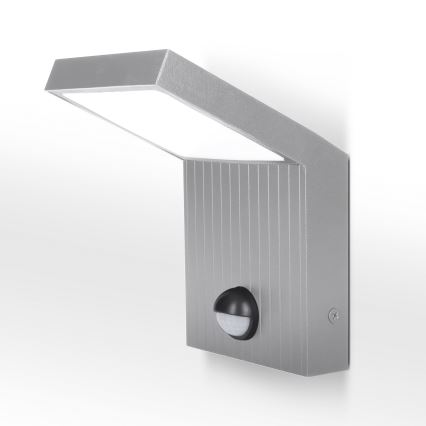 Brilagi - LED välisseinavalgusti liikumisanduriga RIANO LED/8W/230V hõbedane IP65