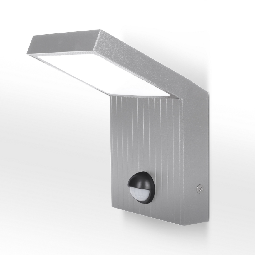 Brilagi - LED välisseinavalgusti liikumisanduriga RIANO LED/8W/230V hõbedane IP65