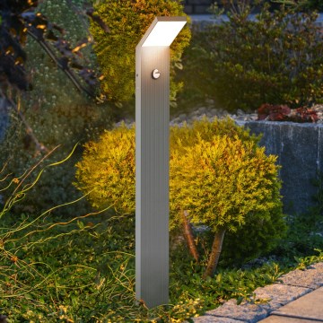 Brilagi - RIANO LED-välisvalgusti anduriga LED/8W/230V, hõbedane, IP65