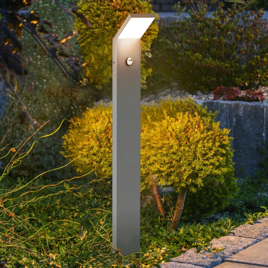 Brilagi - RIANO LED-välisvalgusti anduriga LED/8W/230V, hõbedane, IP65