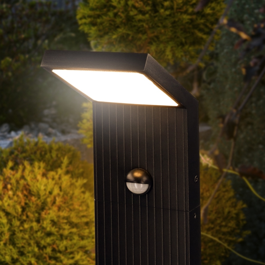 Brilagi - LED välisvalgusti liikumisanduriga RIANO LED/8W/230V antratsiit IP65