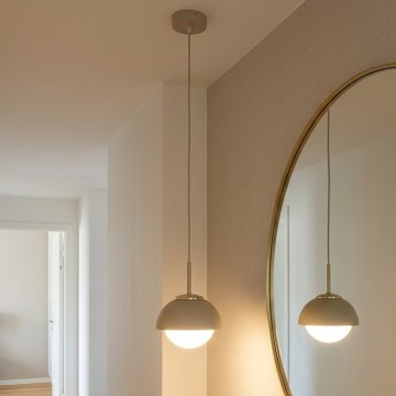 Brilagi - ripatslamp kaabliga 1xE27/60W/230V, läbimõõt 18 cm, beež/kuldne