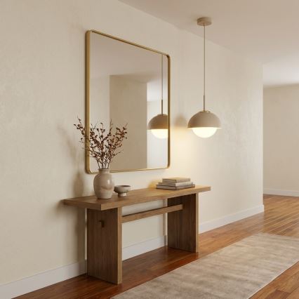 Brilagi - ripatslamp kaabliga 1xE27/60W/230V, läbimõõt 18 cm, beež/kuldne