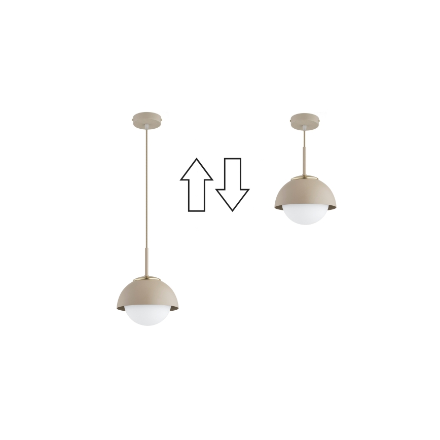 Brilagi - ripatslamp kaabliga COSMO 1xE27/60W/230V, läbimõõt 18 cm, beež/kuldne