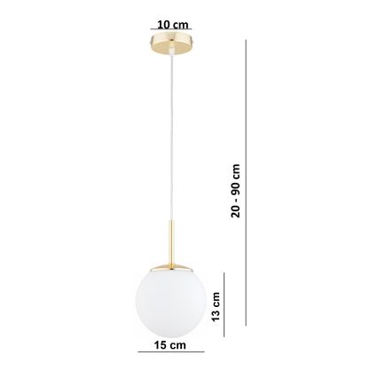 BRILAGI - Ripatslamp kaabliga MILO 1xE27/60W/230V kuldne
