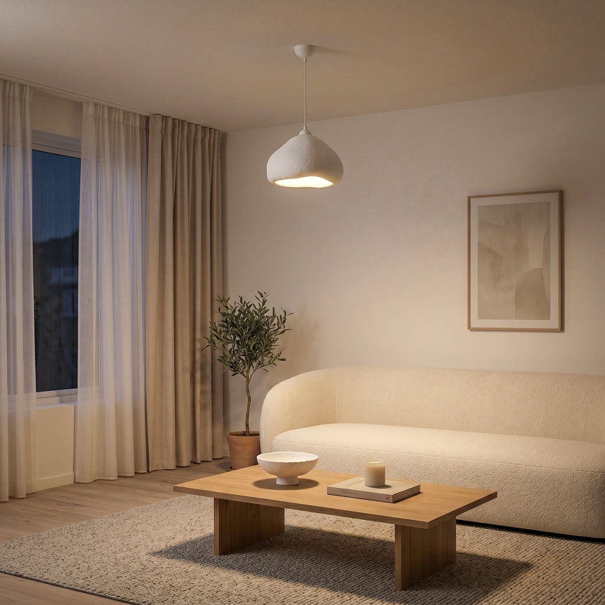 Brilagi - Ripatslamp kaabliga WABI SABI 1xE27/40W/230V läbimõõt 32 cm valge