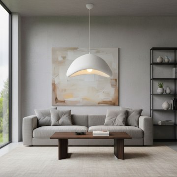 Brilagi - Ripatslamp kaablil LUNA 1xE27/40W/230V, läbimõõt 52 cm, valge