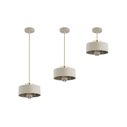 Brilagi - Ripatslamp traadiga SPRING 1xE27/60W/230V läbimõõt 20 cm beež/kuldne