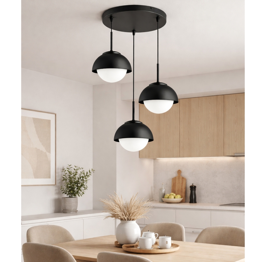BRILAGI - Ripatslühter kaabliga COSMO 3xE27/60W/230V must