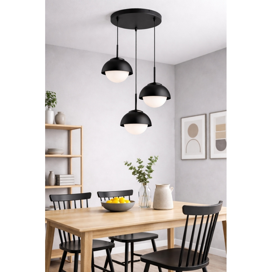 BRILAGI - Ripatslühter kaabliga COSMO 3xE27/60W/230V must