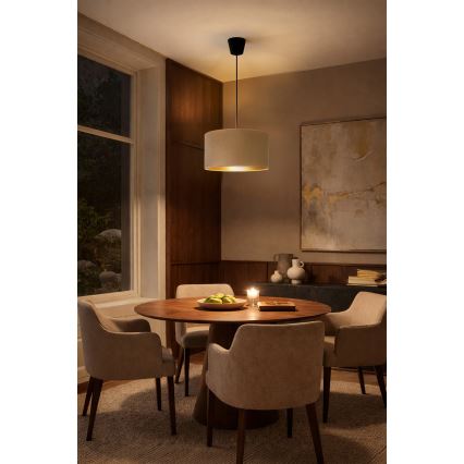 Brilagi - Ripplamp juhtmega VELVET 1xE27/60W/230V Ø 40 cm beež/kuldne