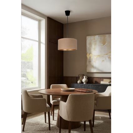 Brilagi - Ripplamp juhtmega VELVET 1xE27/60W/230V Ø 40 cm beež/kuldne