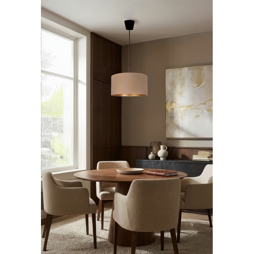 Brilagi - Ripplamp juhtmega VELVET 1xE27/60W/230V Ø 40 cm beež/kuldne