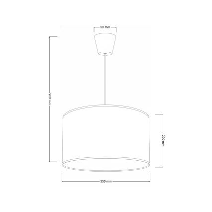 Brilagi - Ripplamp juhtmega VELVET 1xE27/60W/230V Ø 40 cm beež/kuldne
