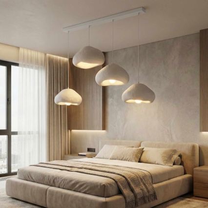 Brilagi - Ripplamp juhtmega WABI SABI 4xE27/40W/230V valge