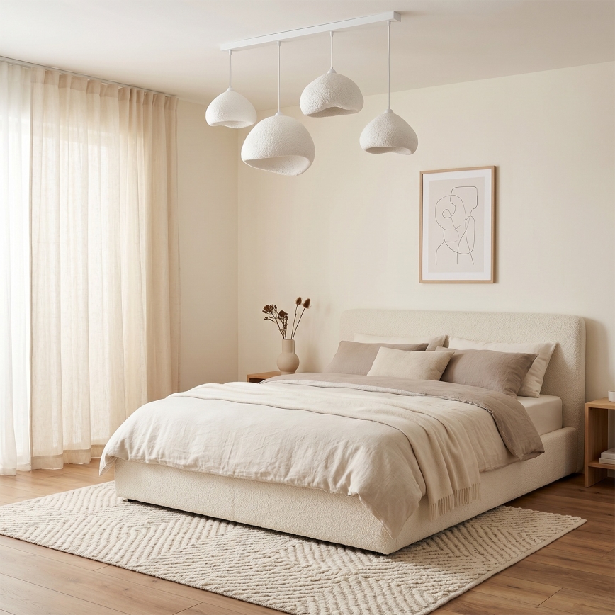 Brilagi - Ripplamp juhtmega WABI SABI 4xE27/40W/230V valge