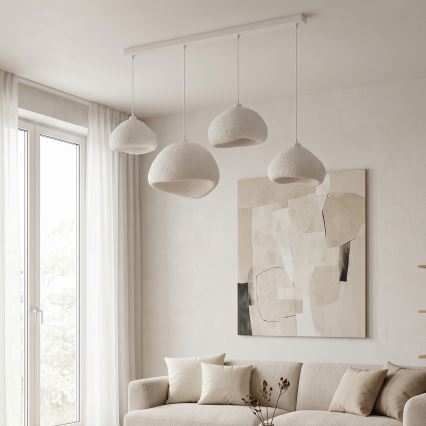 Brilagi - Ripplamp juhtmega WABI SABI 4xE27/40W/230V valge