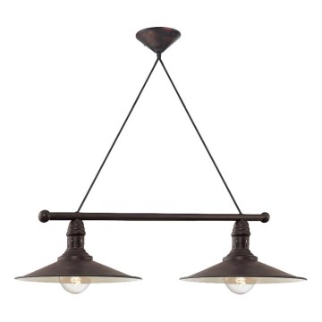 Brilagi - Ripplamp kaabliga FORGE 2xE27/60W/230V pruun