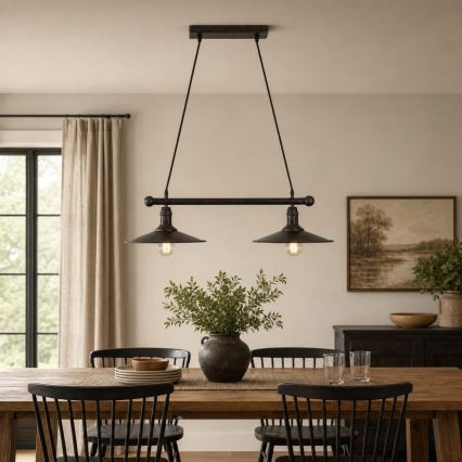 BRILAGI - Ripplamp kaabliga FORGE 2xE27/60W/230V pruun