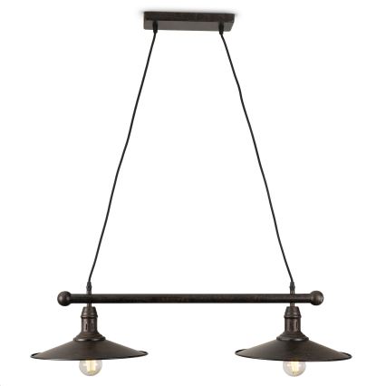 BRILAGI - Ripplamp kaabliga FORGE 2xE27/60W/230V pruun
