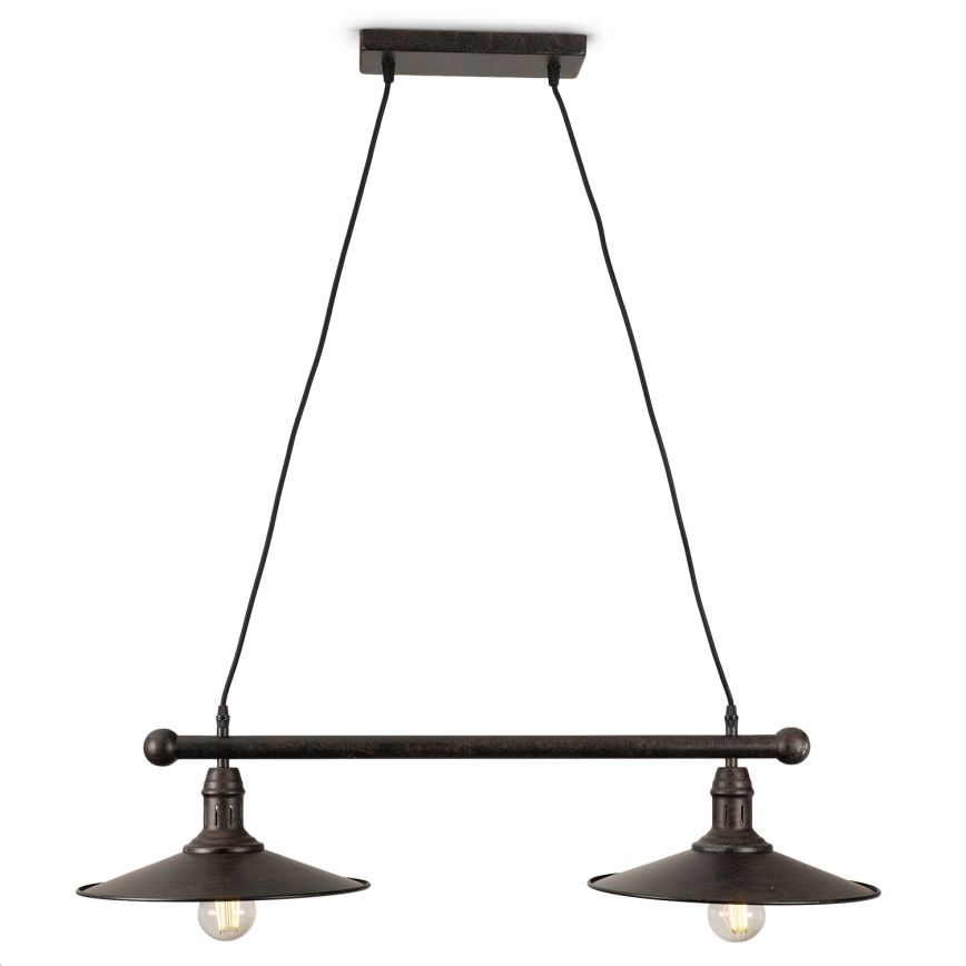 BRILAGI - Ripplamp kaabliga FORGE 2xE27/60W/230V pruun