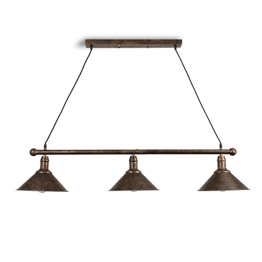 BRILAGI - Ripplamp kaabliga FORGE 3xE27/60W/230V vaskne/patina