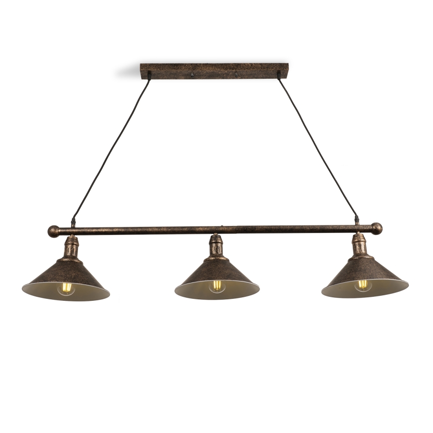 BRILAGI - Ripplamp kaabliga FORGE 3xE27/60W/230V vaskne/patina