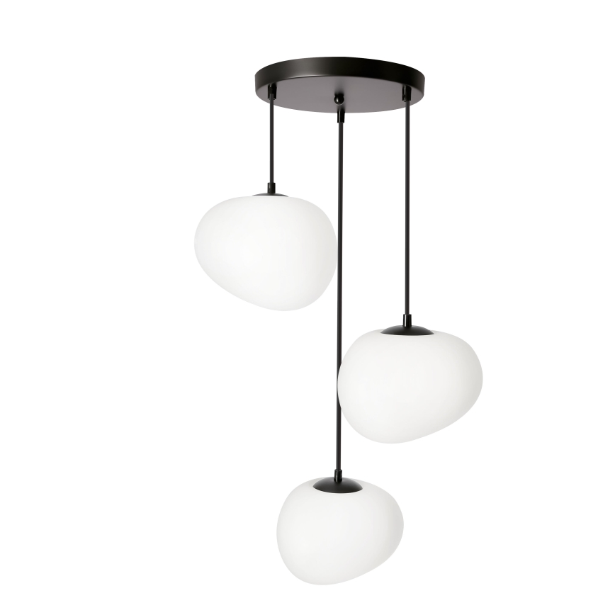 BRILAGI - Ripplamp kaabliga PEBBLES 3xE27/40W/230V, läbimõõt 42 cm, must