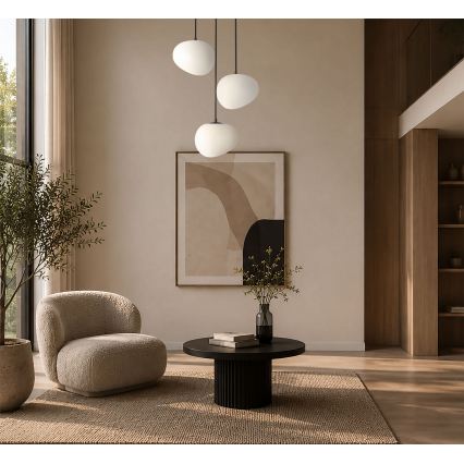 BRILAGI - Ripplamp kaabliga PEBBLES 3xE27/40W/230V, läbimõõt 42 cm, must