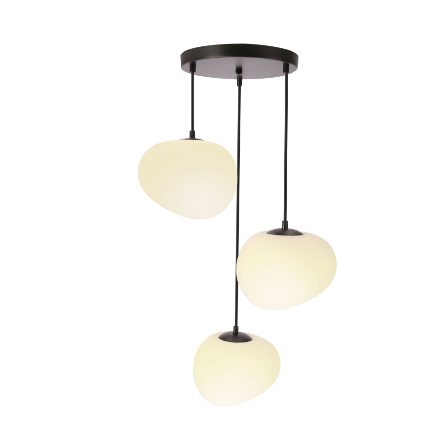 BRILAGI - Ripplamp kaabliga PEBBLES 3xE27/40W/230V, läbimõõt 42 cm, must