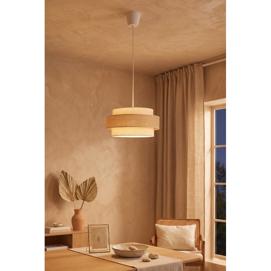 Brilagi - Ripplamp kaabliga SPACE 1xE27/60W/230V, läbimõõt 40 cm, beež/kreem