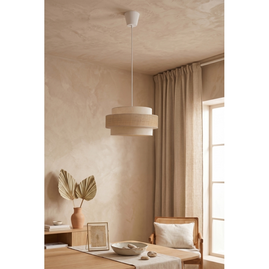 Brilagi - Ripplamp kaabliga SPACE 1xE27/60W/230V, läbimõõt 40 cm, beež/kreem