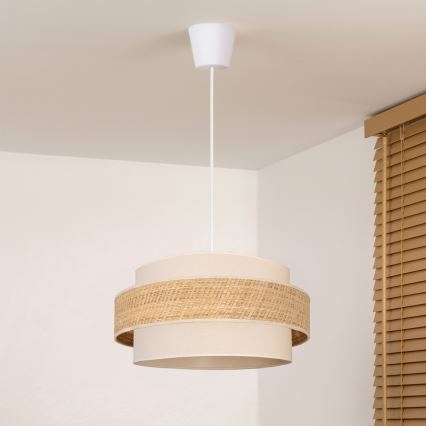 Brilagi - Ripplamp kaabliga SPACE 1xE27/60W/230V, läbimõõt 40 cm, beež/kreem
