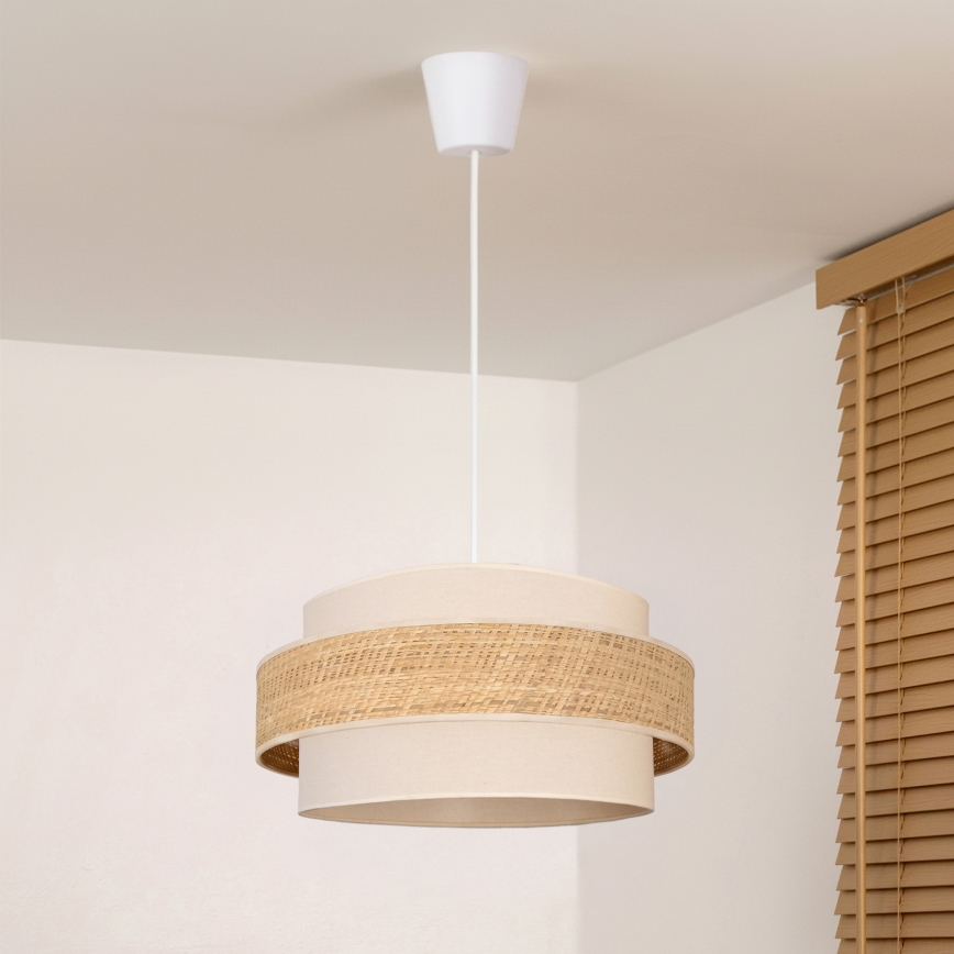 Brilagi - Ripplamp kaabliga SPACE 1xE27/60W/230V, läbimõõt 40 cm, beež/kreem