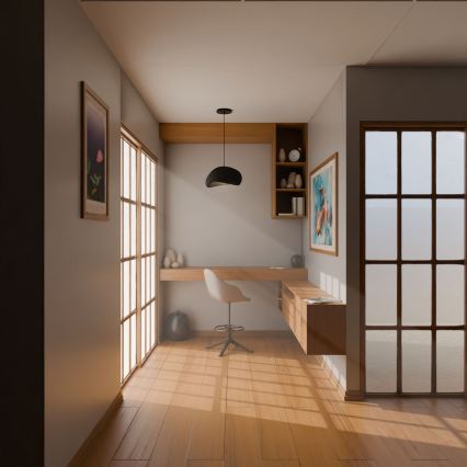 Brilagi - Ripplamp kaabliga WABI SABI 1xE27/40W/230V Ø 35 cm must