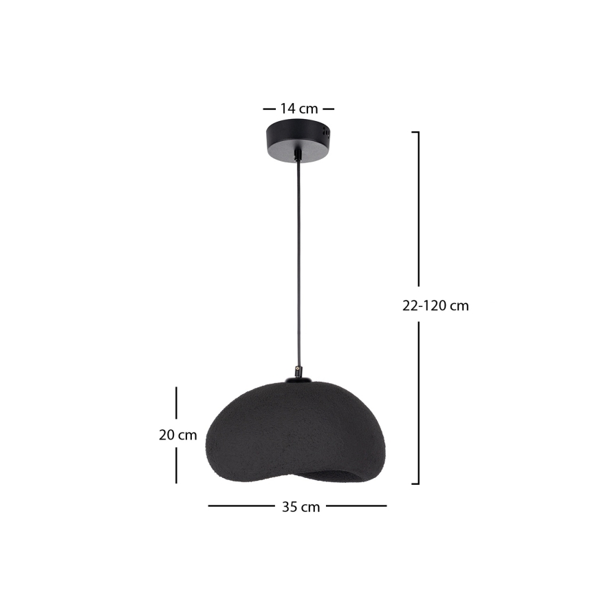 Brilagi - Ripplamp kaabliga WABI SABI 1xE27/40W/230V Ø 35 cm must