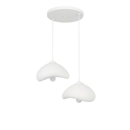 Brilagi - Ripplamp kaabliga WABI SABI 2xE27/40W/230V, läbimõõt 45 cm, valge