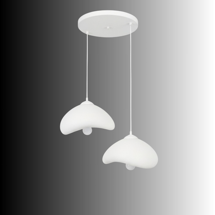 Brilagi - Ripplamp kaabliga WABI SABI 2xE27/40W/230V, läbimõõt 45 cm, valge