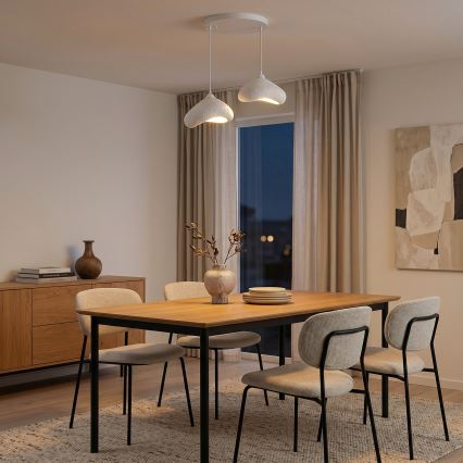 Brilagi - Ripplamp kaabliga WABI SABI 2xE27/40W/230V, läbimõõt 45 cm, valge