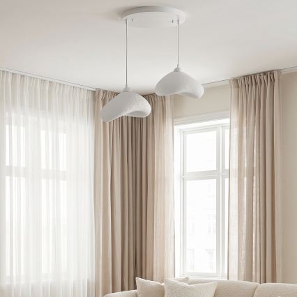 Brilagi - Ripplamp kaabliga WABI SABI 2xE27/40W/230V, läbimõõt 45 cm, valge