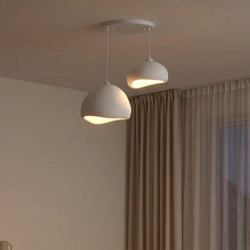 Brilagi - Ripplamp kaabliga WABI SABI 2xE27/40W/230V läbimõõt 70 cm valge