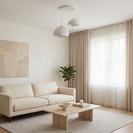 BRILAGI - Ripplamp kaabliga WABI SABI 2xE27/40W/230V läbimõõt 70 cm valge