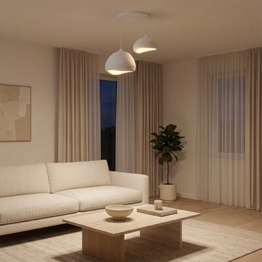 BRILAGI - Ripplamp kaabliga WABI SABI 2xE27/40W/230V läbimõõt 70 cm valge