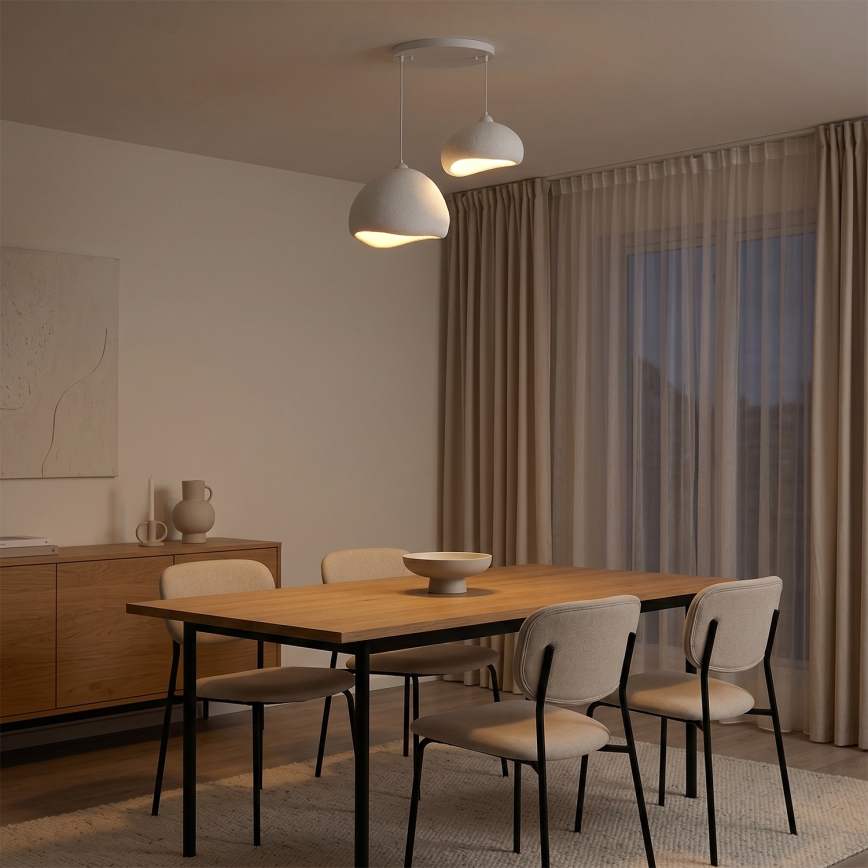 BRILAGI - Ripplamp kaabliga WABI SABI 2xE27/40W/230V läbimõõt 70 cm valge