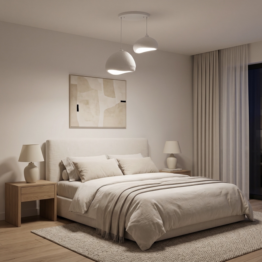 BRILAGI - Ripplamp kaabliga WABI SABI 2xE27/40W/230V läbimõõt 70 cm valge