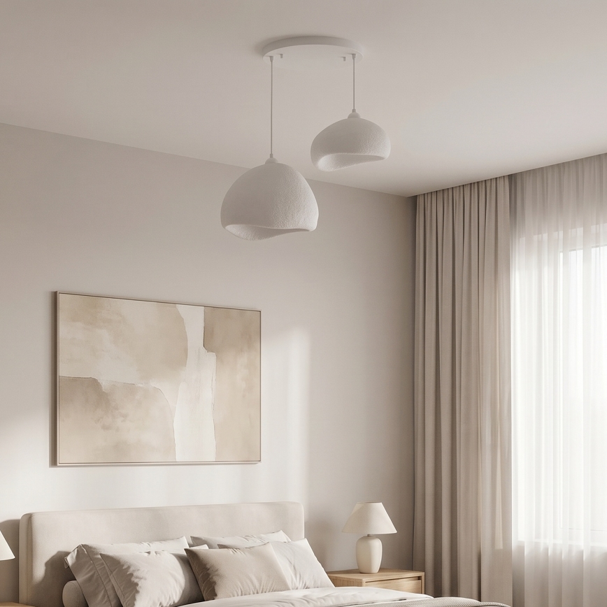 BRILAGI - Ripplamp kaabliga WABI SABI 2xE27/40W/230V läbimõõt 70 cm valge