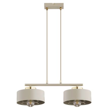 Brilagi - ripplamp kaablil 2xE27/60W/230V beež/kuldne