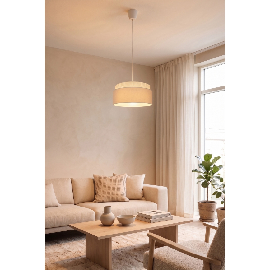 Brilagi - Ripplamp kaablil PADOVA 1xE27/60W/230V, Ø 40 cm, kreemjas